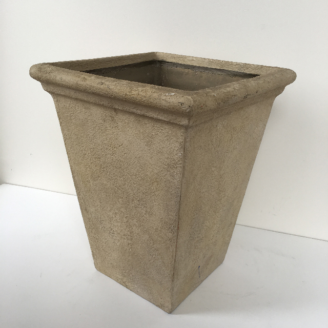 PLANTER, Square Faux Sandstone 47cm H